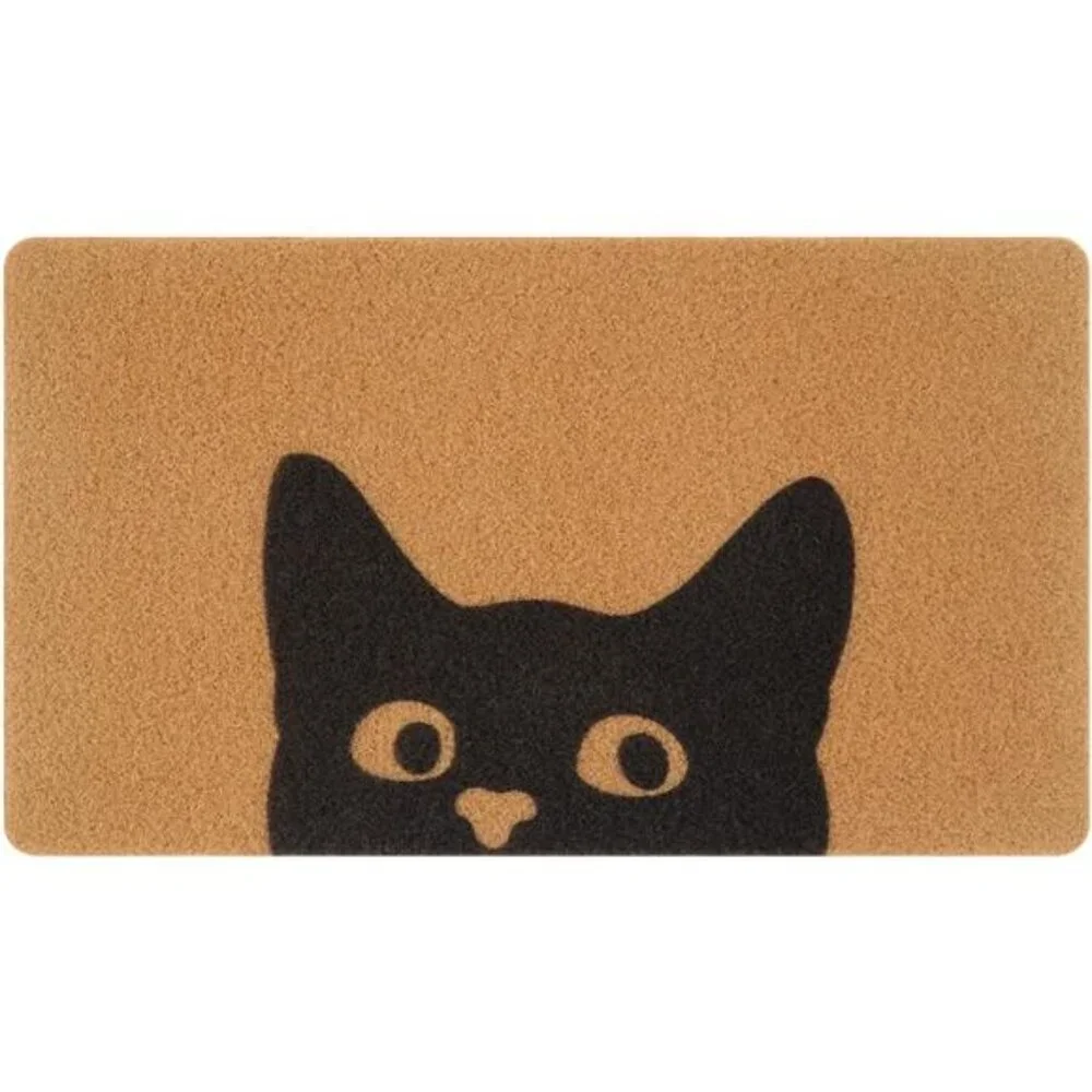 Door Mat Outdoor Indoor Welcome Mats, Cute Cat Front Doormat, Non Slip Rugs